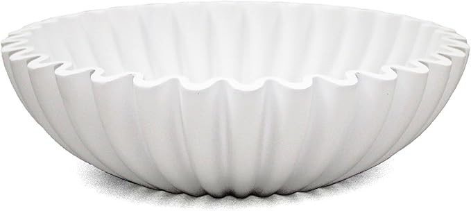Ruffle Decorative Bowl, Large Fruit Bowl for Kitchen Counter, Stylish Key Bowl for Entry Table, H... | Amazon (US)