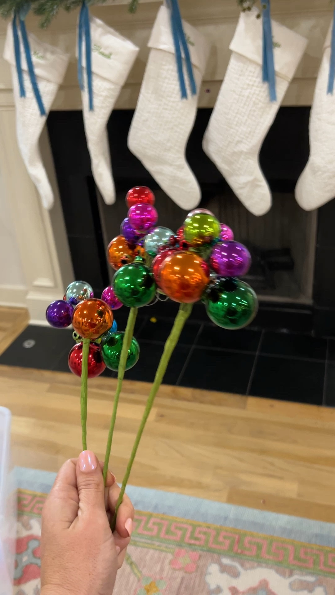 Colorful ornament picks and garland. Anthropologie Christmas vibes. A colorful Christmas. Vintage Christmas. Retro Christmasy 

#LTKHome #LTKHoliday #LTKSeasonal