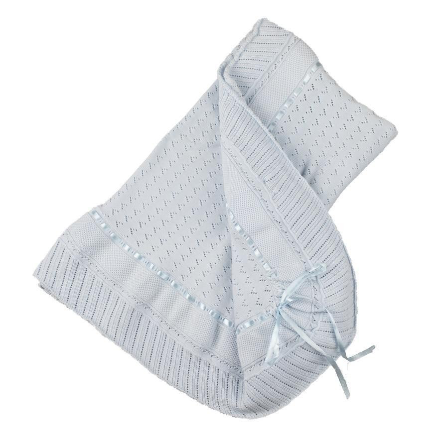 Pointelle Knit Ruffle Blanket | Grace and James Kids