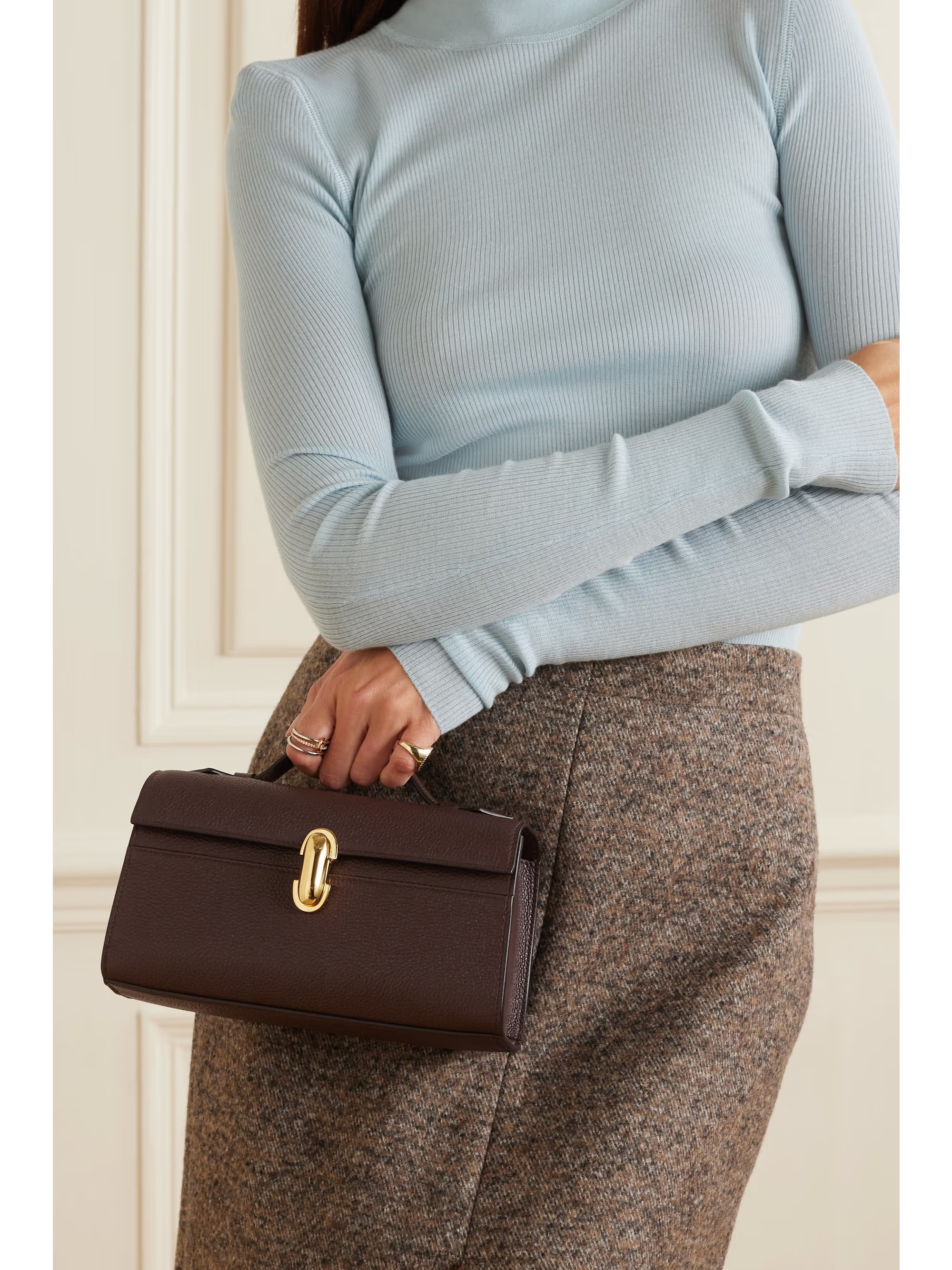 SAVETTE Symmetry Pochette textured-leather tote | NET-A-PORTER | NET-A-PORTER (UK & EU)