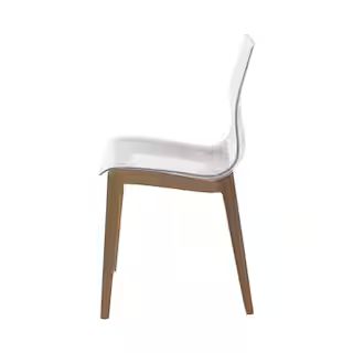 Leisuremod Marsden Modern Plastic Dining Chair with Beech Legs for Kitchen and Dining Room (Set o... | The Home Depot