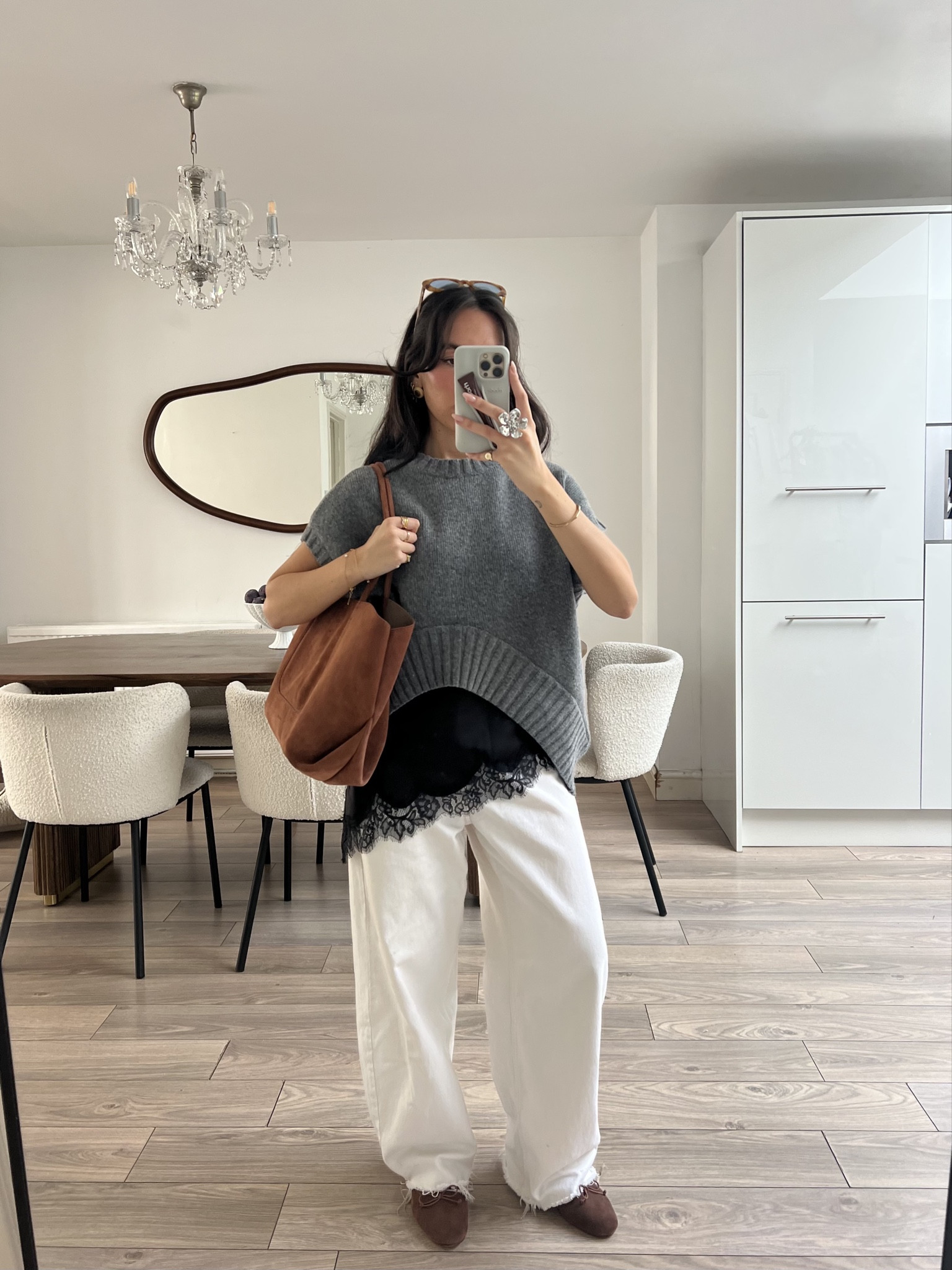 Layering, lace cami top, zara, barrel leg jeans, radley bag, suede leather bag, autumn outfits

#LTKautumn #LTKpetite #LTKjeans