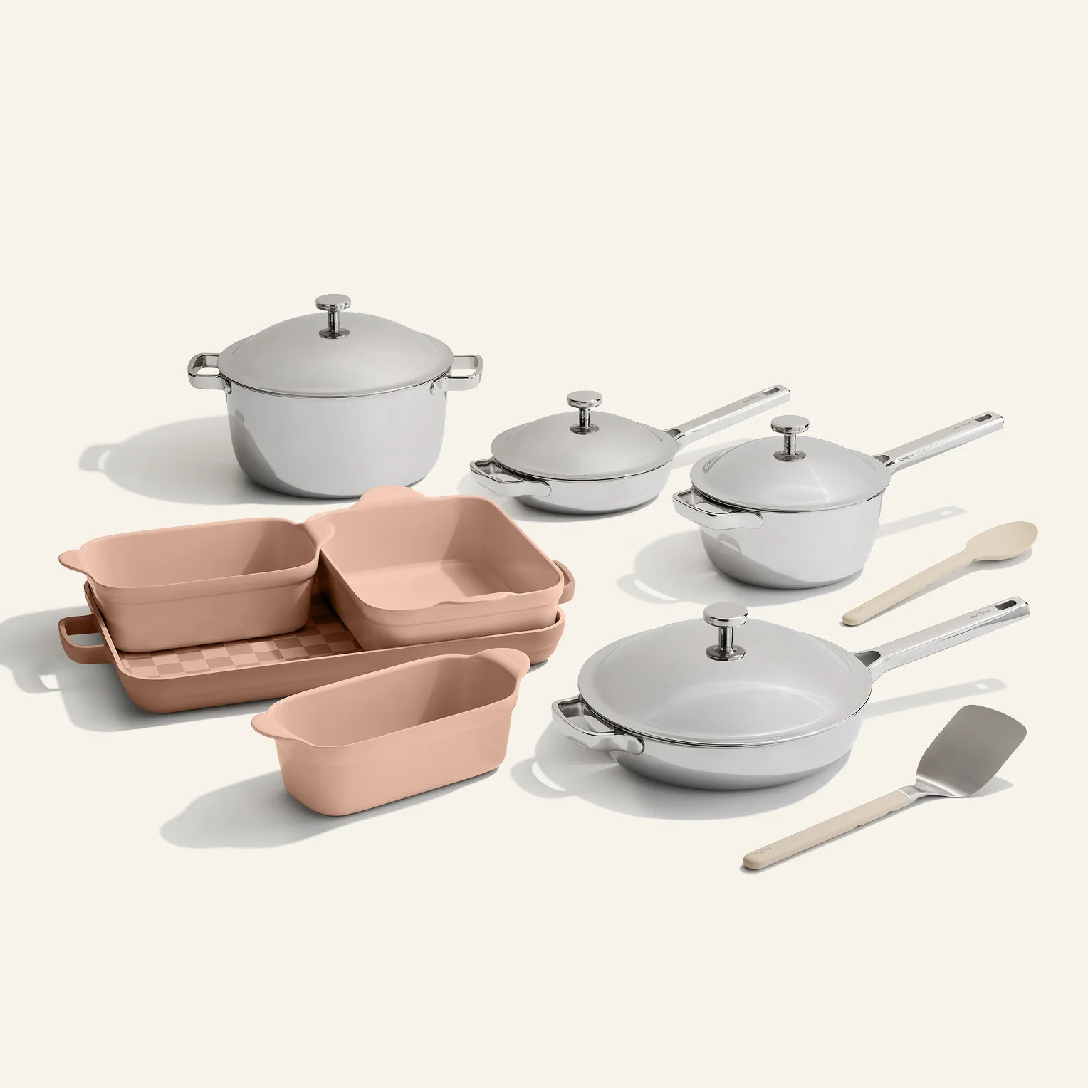 Titanium Pro Cookware + Bakeware Set - Chrome/Spice | Our Place