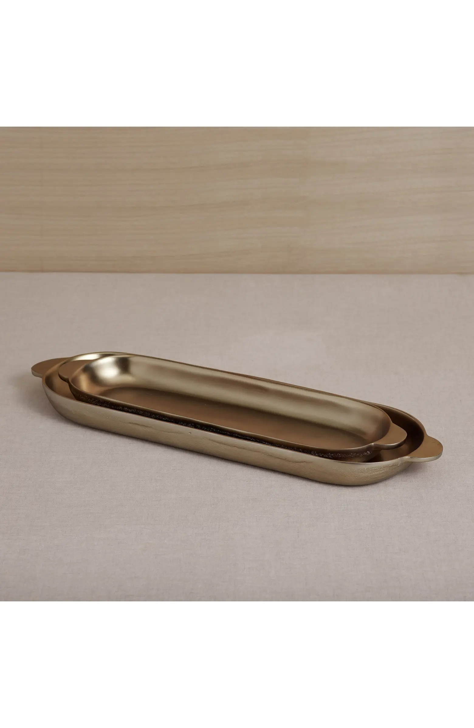 Stinson Antique Brass Long Trays - Set of 2 | Nordstrom