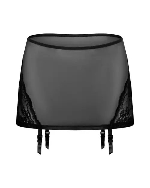 Adore Me Margeaux Garter Belt Lingerie in Black at Nordstrom, Size 2 X | Nordstrom
