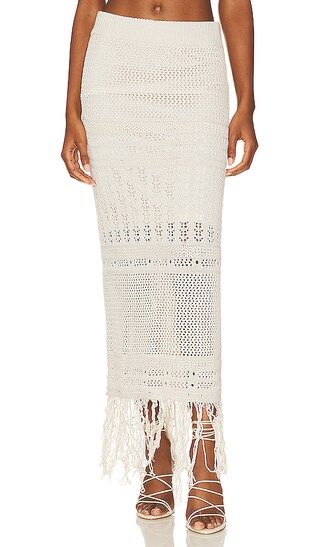 Calypso Maxi Skirt in Taupe | Revolve Clothing (Global)