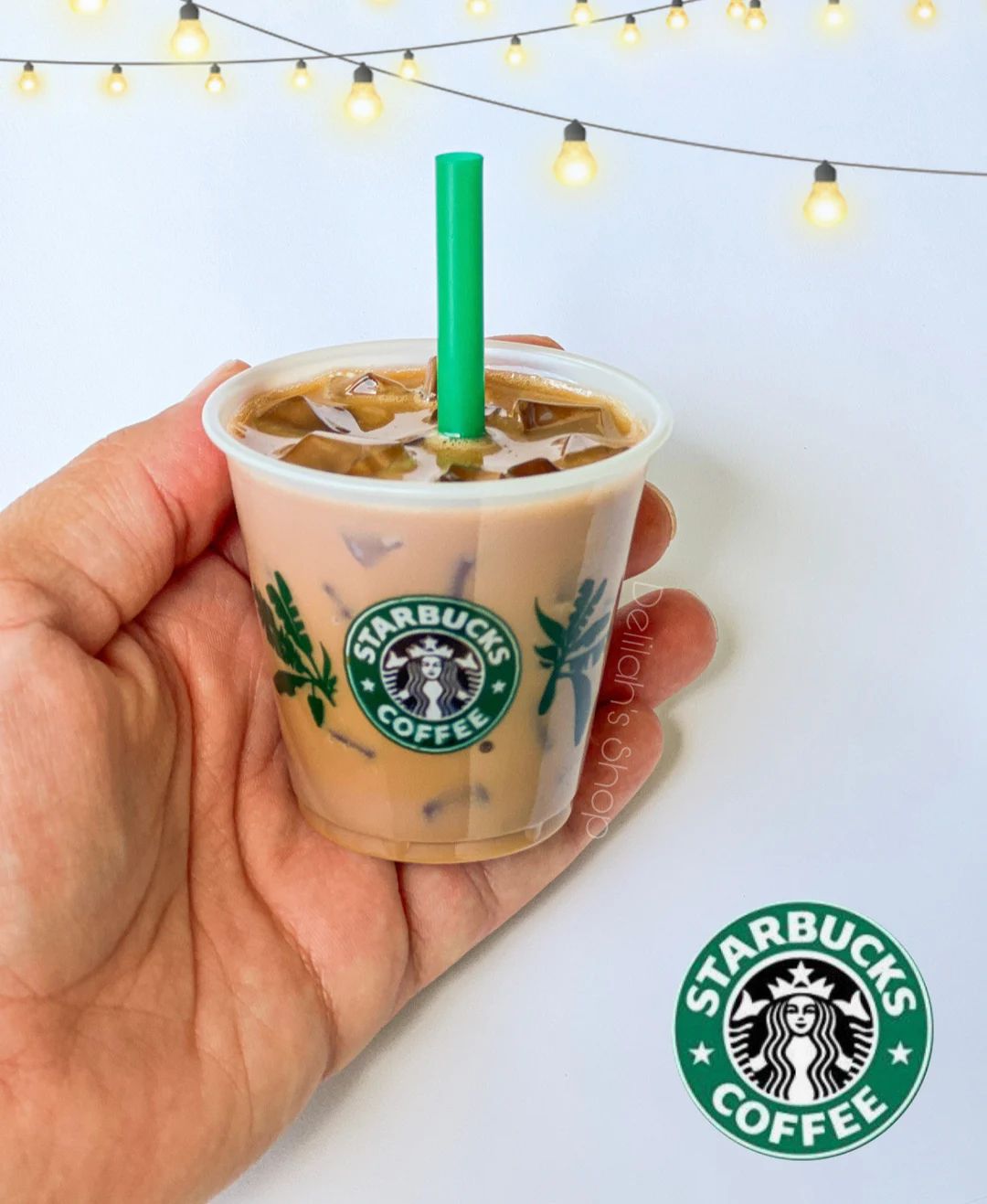 Newborn spa faux Starbucks iced coffee| island version Starbucks |palm tree Starbucks mini iced c... | Etsy (US)