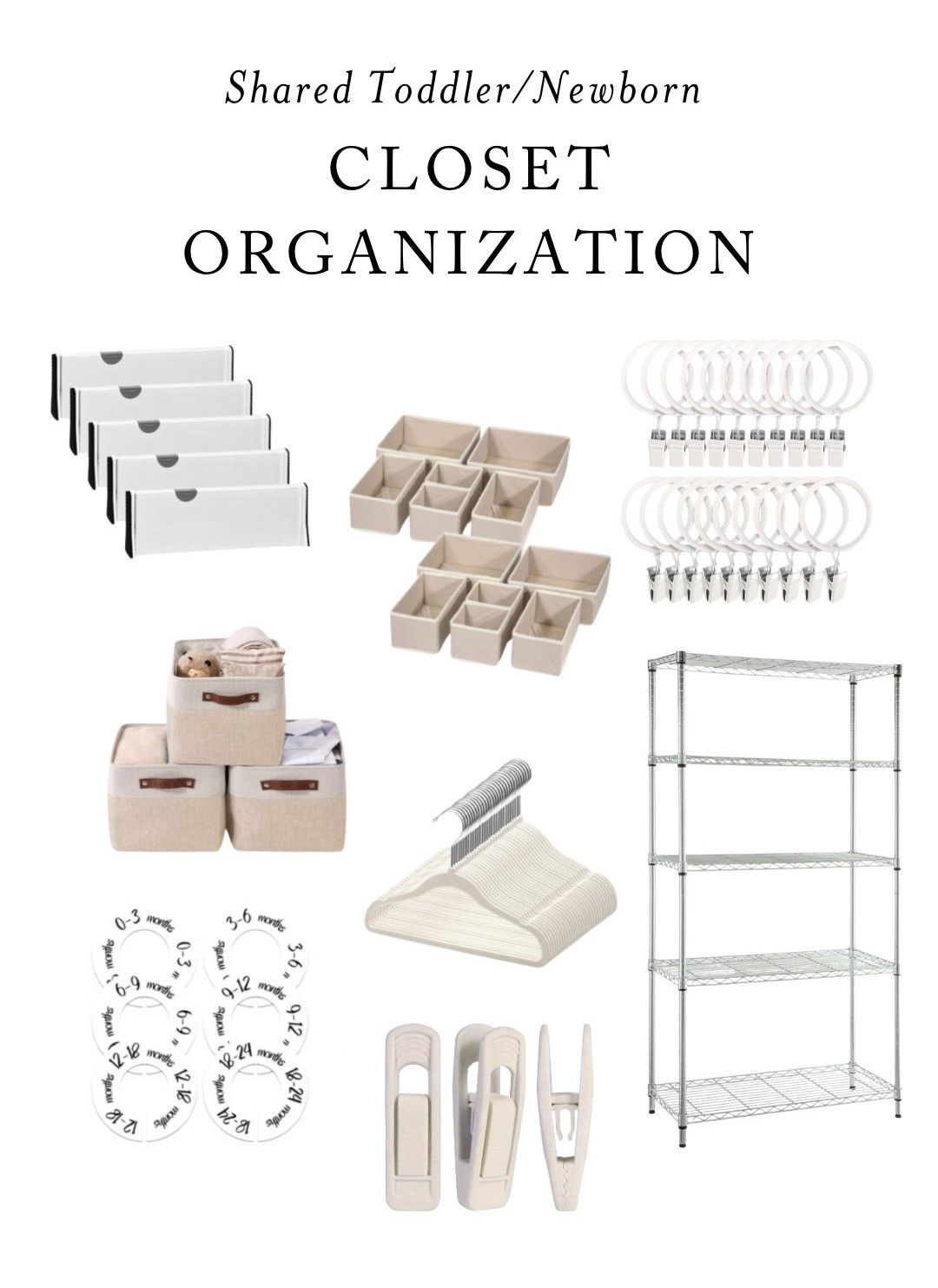 Shared Toddler/Newborn Closet Organization Essentials