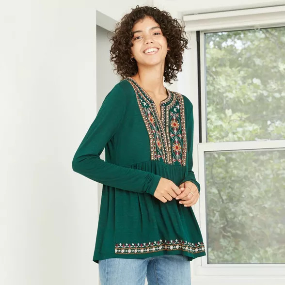 Women's Long Sleeve Knit Top - Knox Rose™ | Target