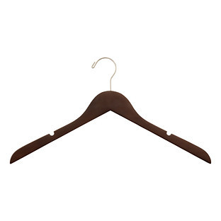 The Container Store® Wooden Shirt Hanger w/ Notches Stained Birch Pkg/10 | The Container Store