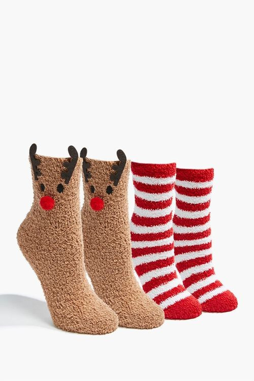 Reindeer Crew Socks Set | Forever 21 (US)