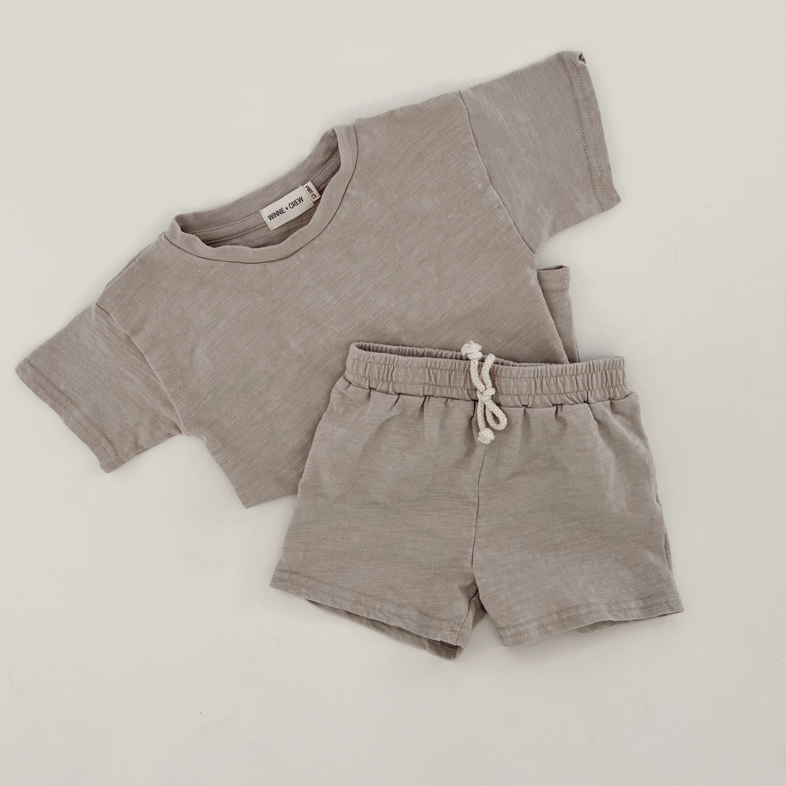 Parker Tee and Shorts Set in Grey | Winnie and Crew