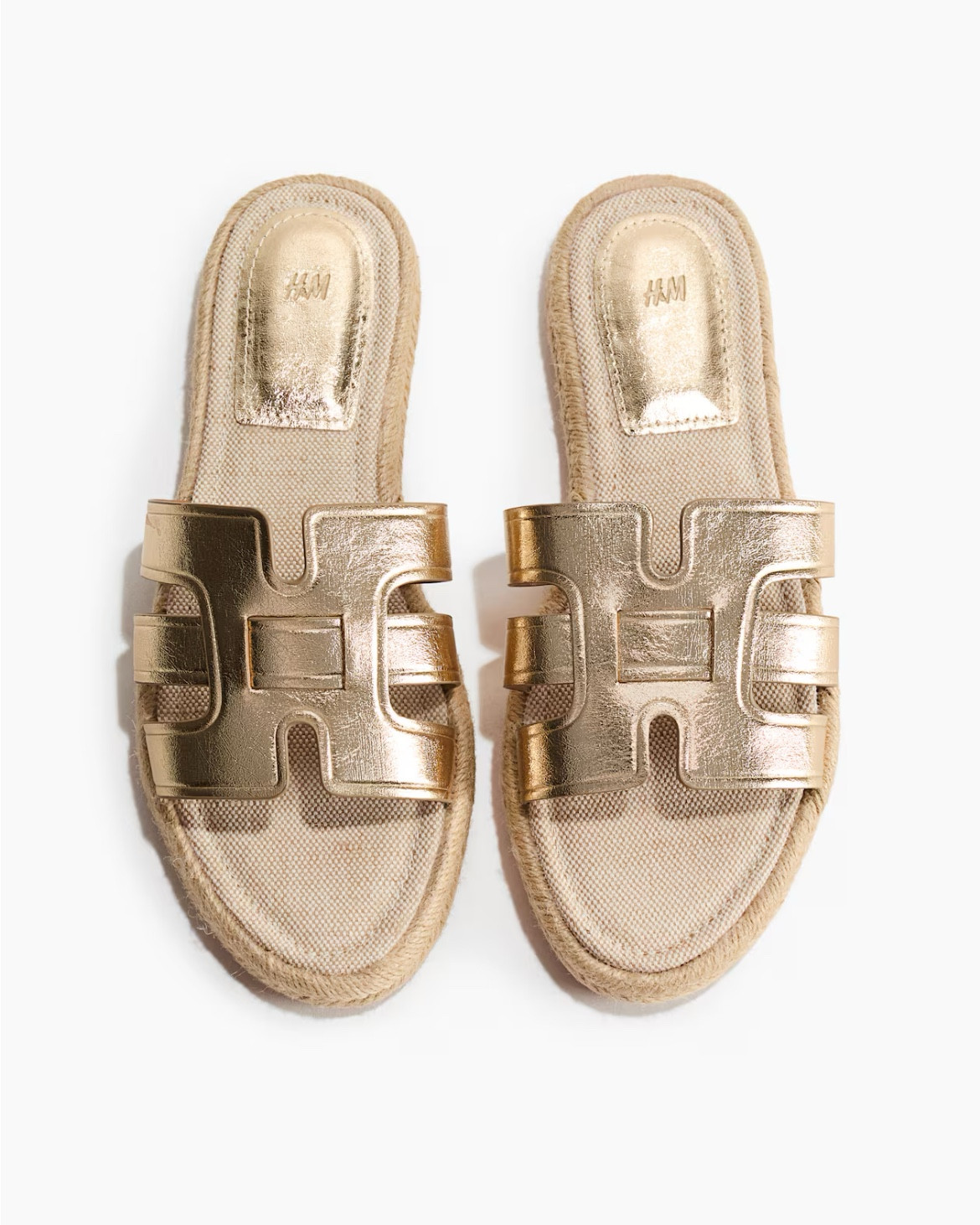 Gold espadrille slide sandals 

#LTKSeasonal #LTKSaleAlert