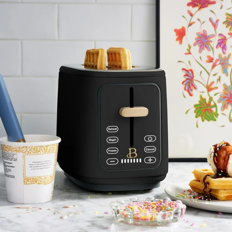 Beautiful 2 Slice Toaster with Touch-Activated Display, Black Sesame by Drew Barrymore | Walmart (US)
