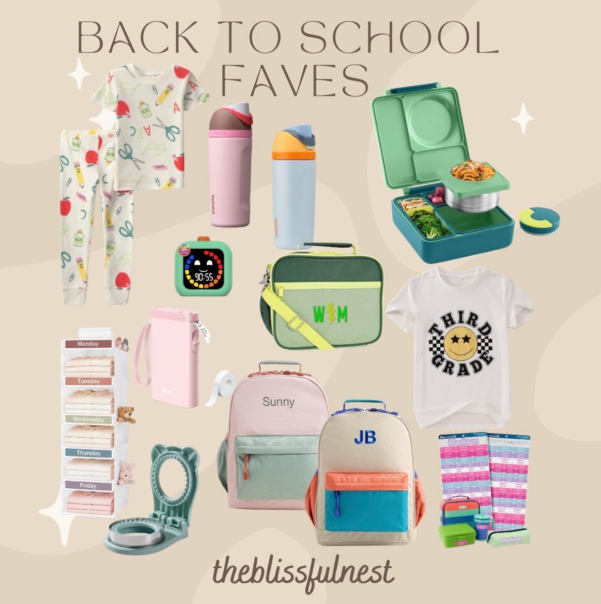 Back to school faves✨🍎

Backpack, kids backpack, girls backpack, boys backpack, lunchbox, back to school, water bottle, kids water bottle, label maker, weekly organizer for kids, clothes organizer for kids, lunch bag, kids school finds

#LTKmomlife #LTKmorningroutine #LTKKids