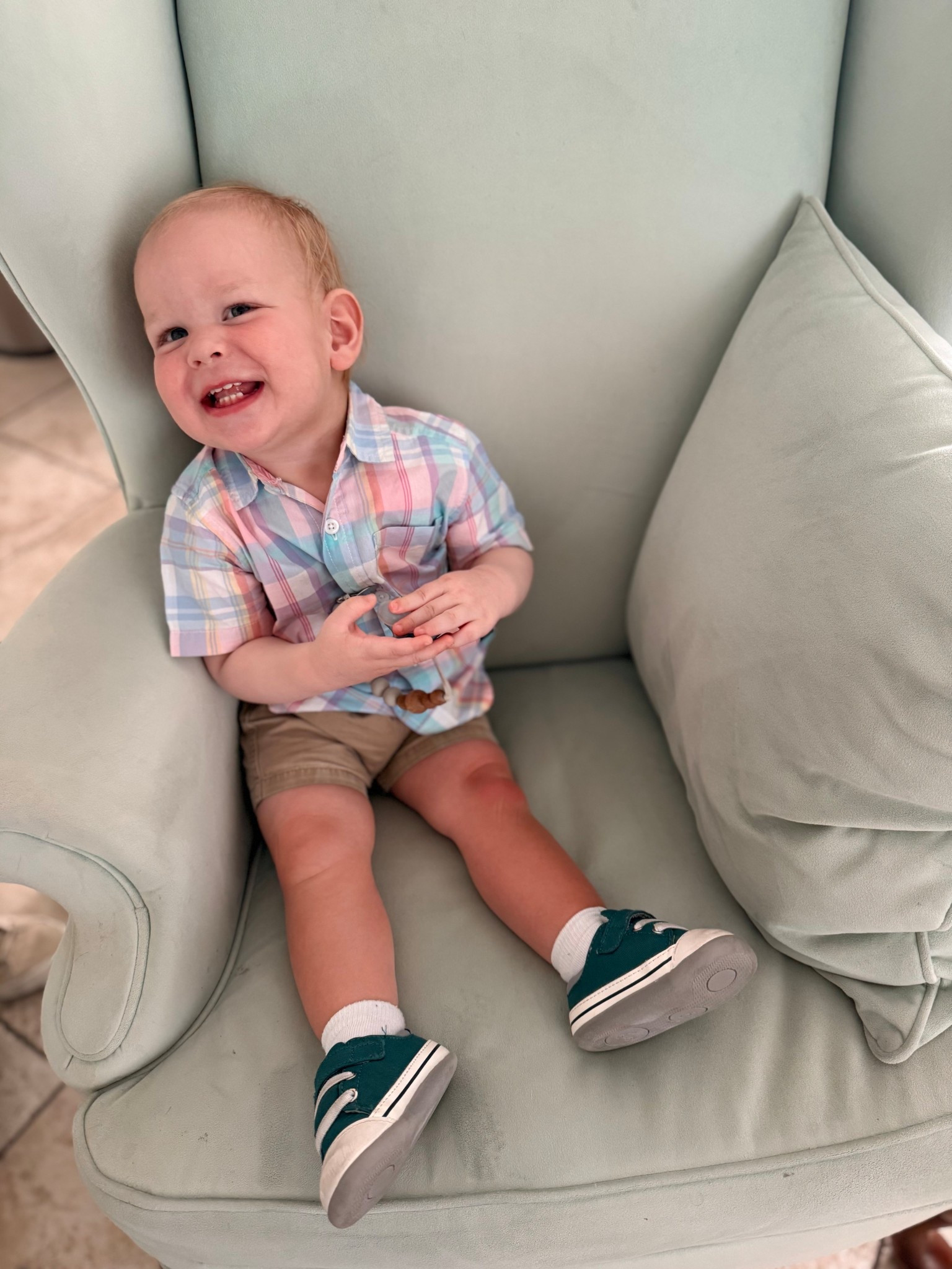 Thomas has declared it to be a madras summer! 

#LTKKids