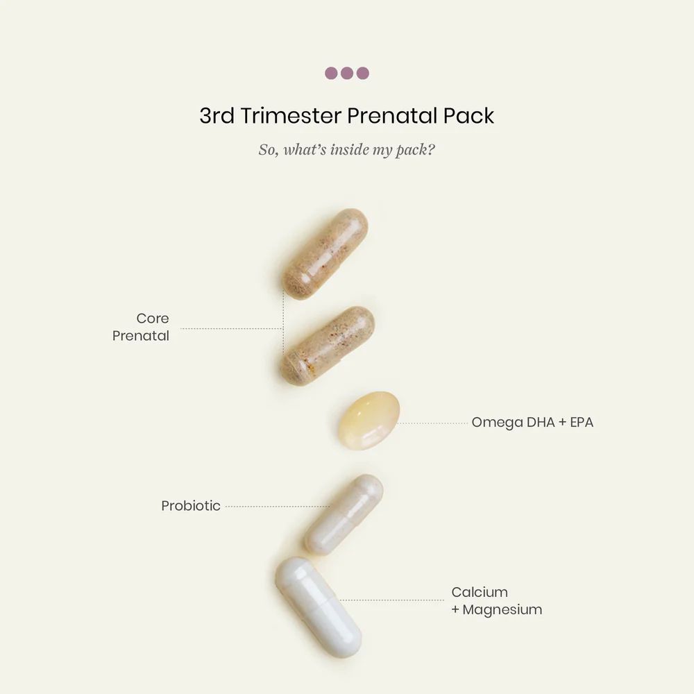 Third Trimester Prenatal Vitamin Pack | Perelel