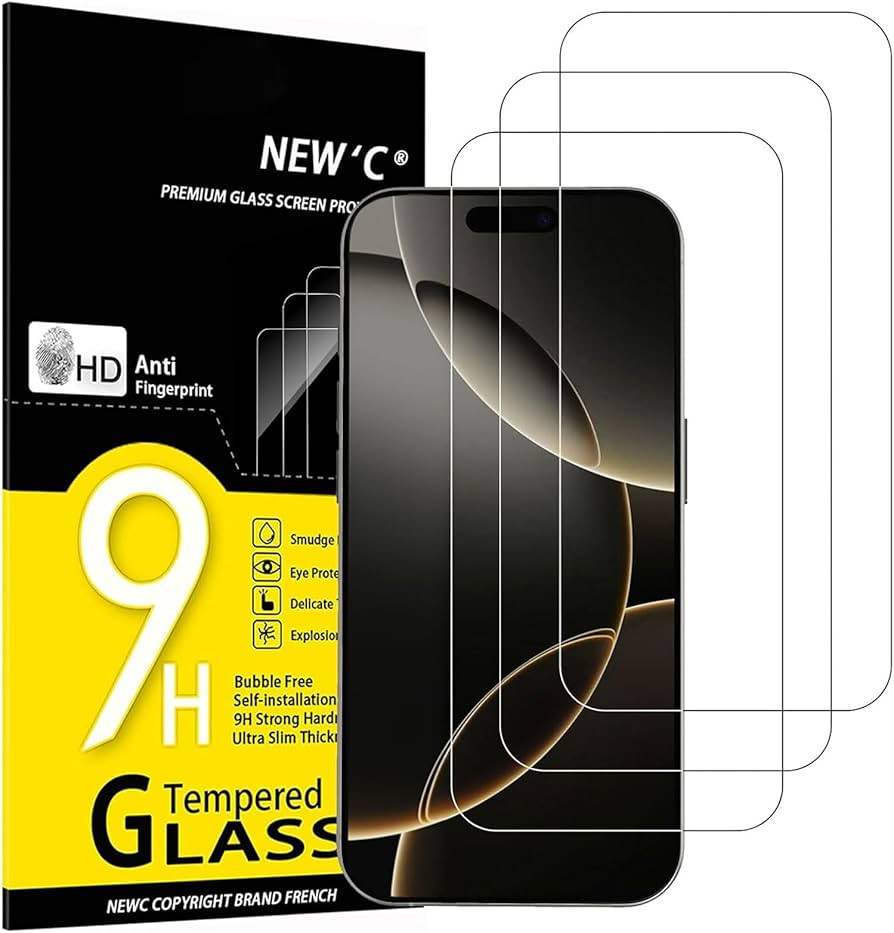 NEW'C 3 Pack Designed compatible for iPhone 16 Pro Max (6.9 inches) Screen Protector Tempered Gla... | Amazon (US)