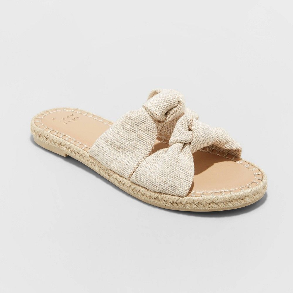 Women's Miriam Double Knotted Espadrille Slide Sandals - A New Day* | Target