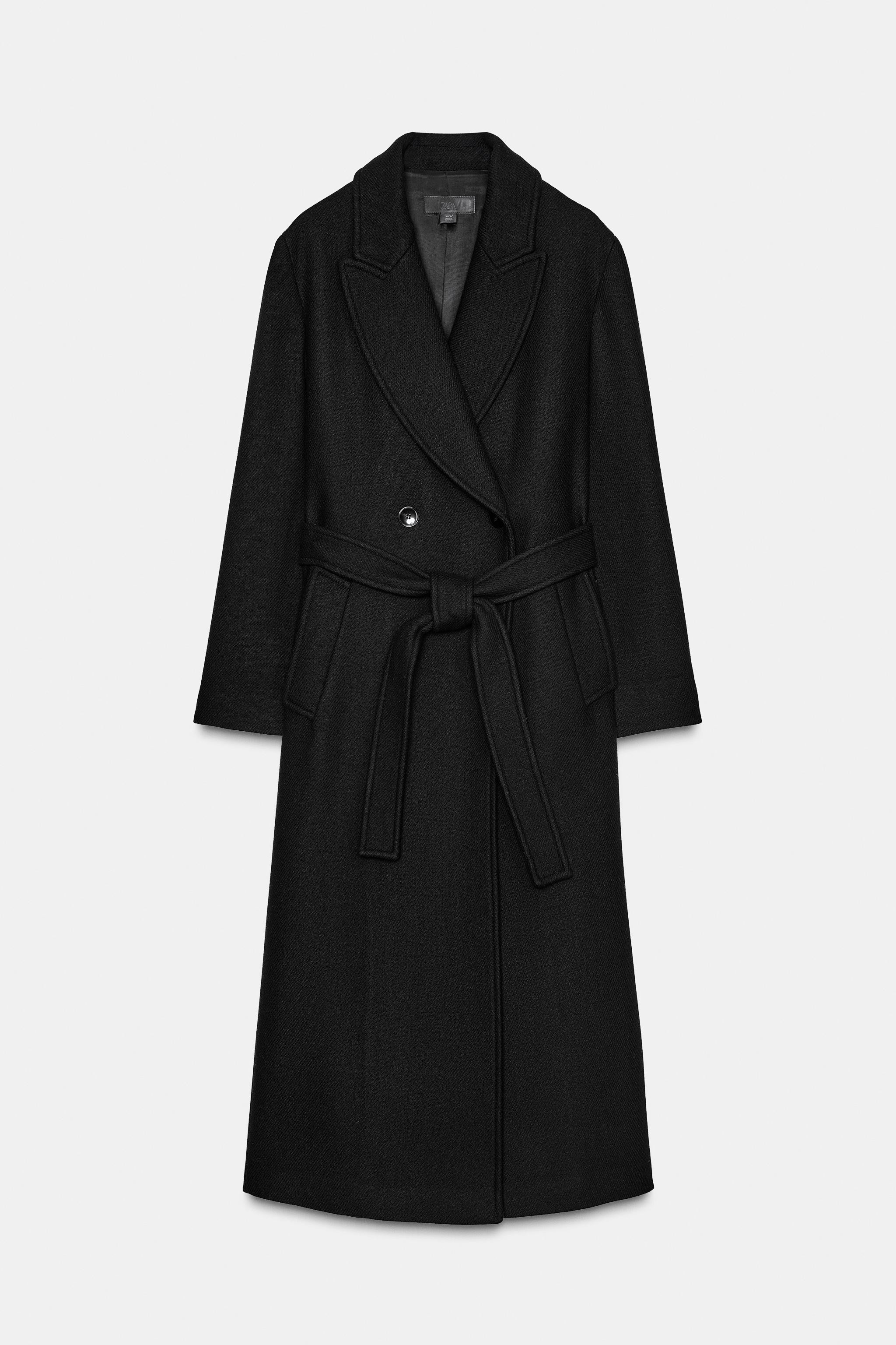 LONG WOOL COAT WITH BELT | Zara UK