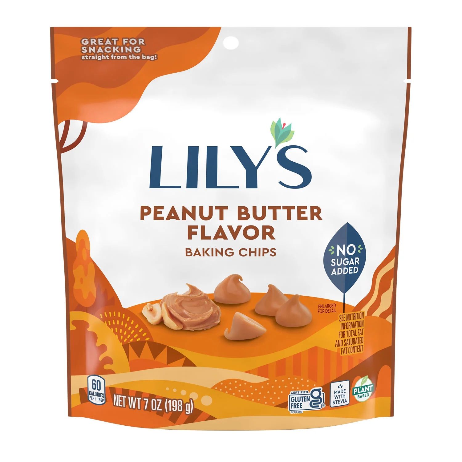 Lily's Peanut Butter Flavored No Sugar Added Baking Chips, Bag 7 oz | Walmart (US)