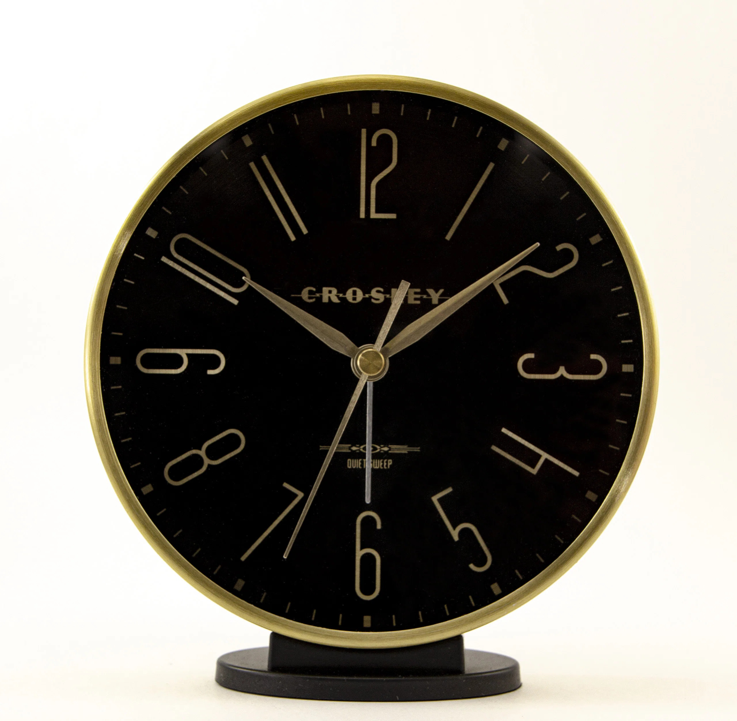Crosley Analog Metal Quartz Alarm Tabletop Clock in Black/Gold & Reviews | Wayfair | Wayfair North America