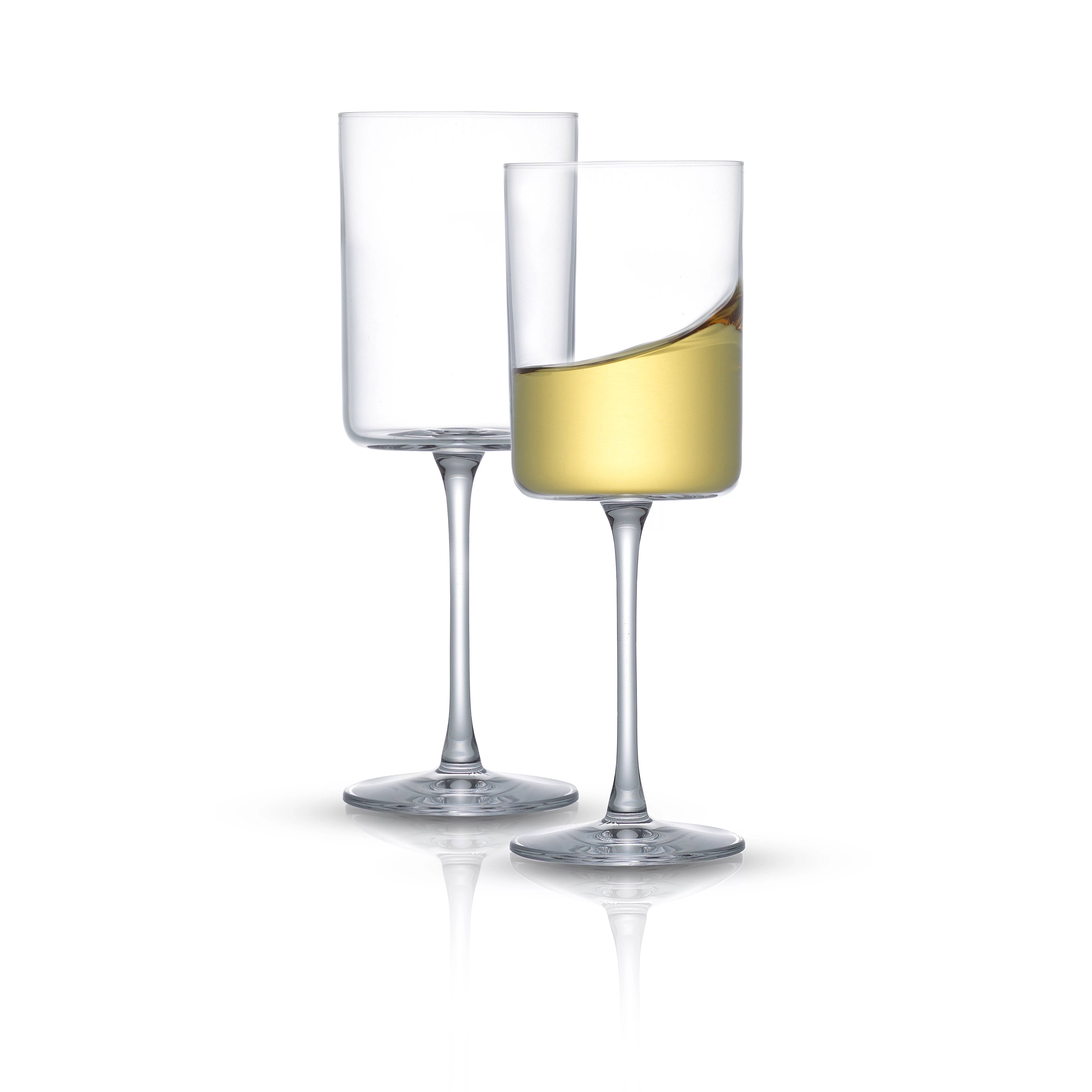JoyJolt Claire European Crystal White Wine Glasses, 11.4 Oz Set of 2 | Walmart (US)