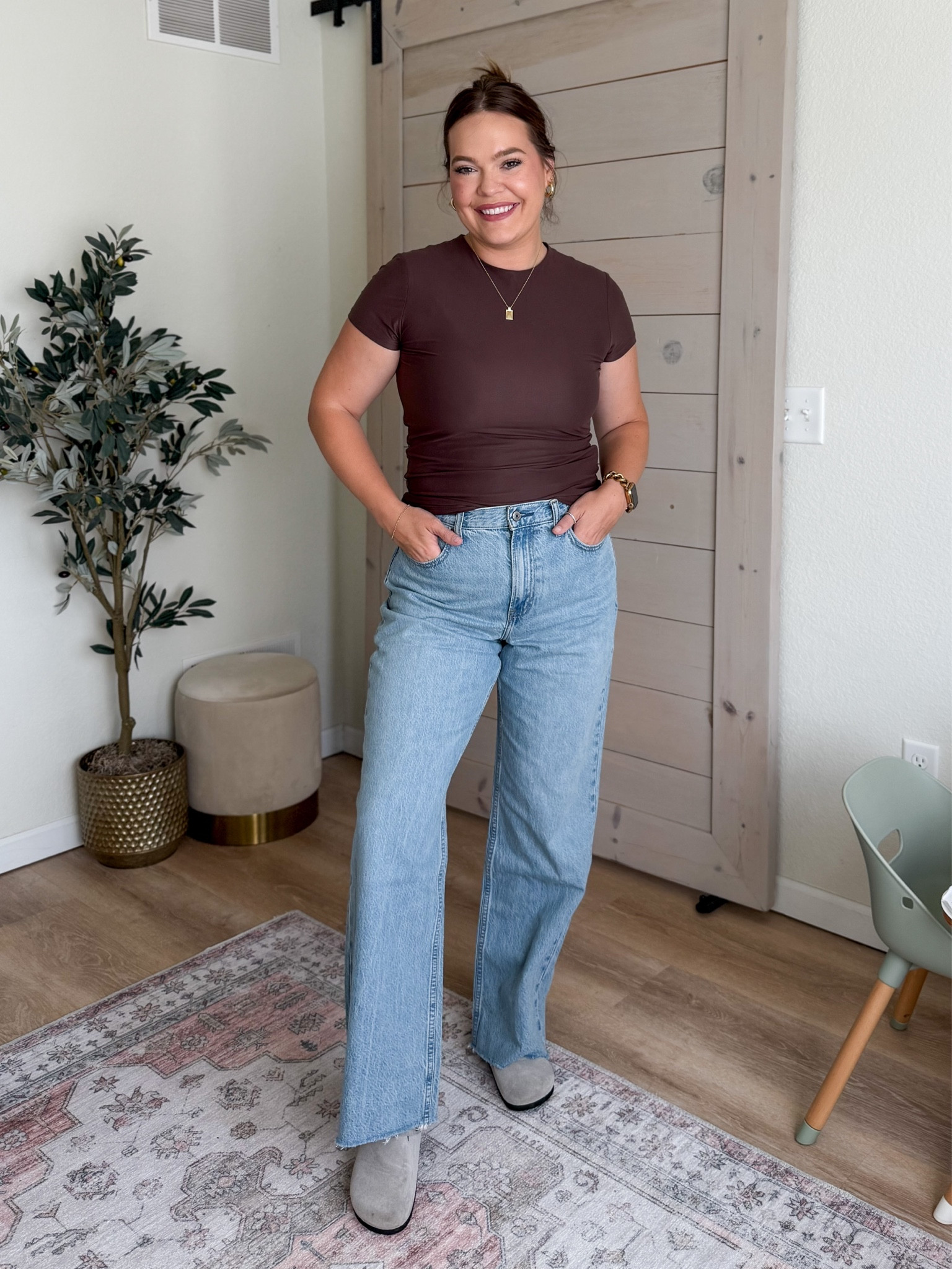 High rise loose jean - use code DENIMAF for an additional 20% off - wearing my true size 30 (im usually a 10/12) and tee I’m wearing a size large (from Abercrombie but also linking a similar one I have from Amazon) / mom jeans / denim sale / midsize jeans / denim sale / fall fashion 

#LTKSaleAlert #LTKStyleTip #LTKMidsize