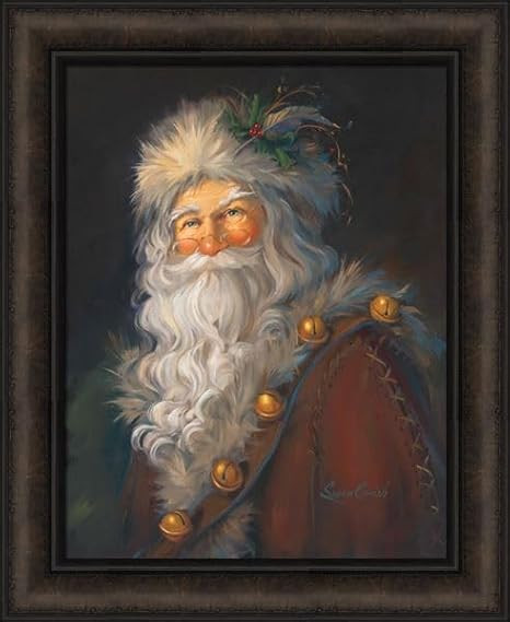 Father Christmas by Susan Comish 18x22 Santa Claus Holiday Saint Nick Framed Art Picture | Amazon (US)