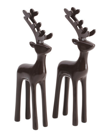 Set Of 2 11in Resin Cartoon Deer Decor | Home | T.J.Maxx | TJ Maxx