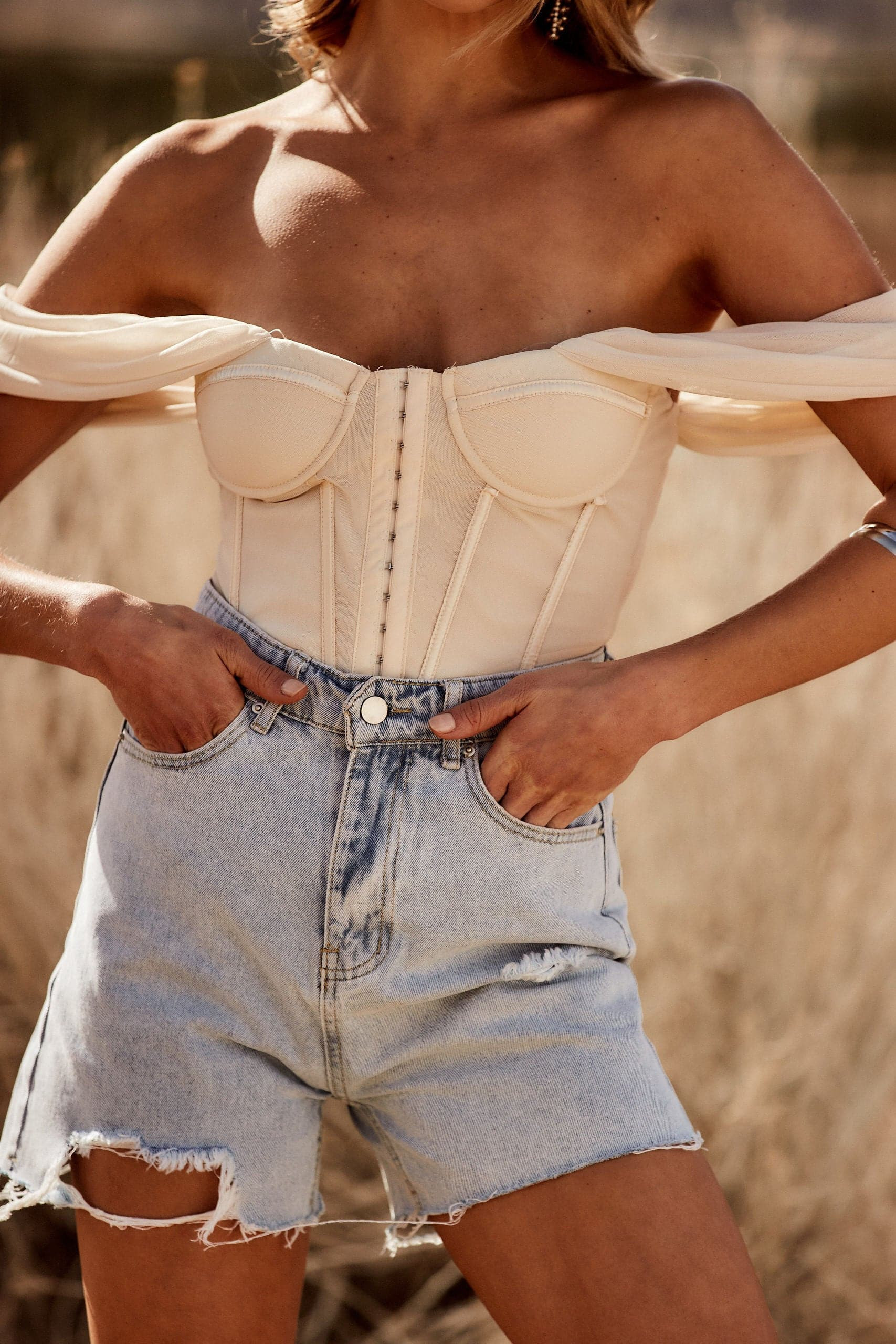 Besame Cream Corset Top | 12th Tribe