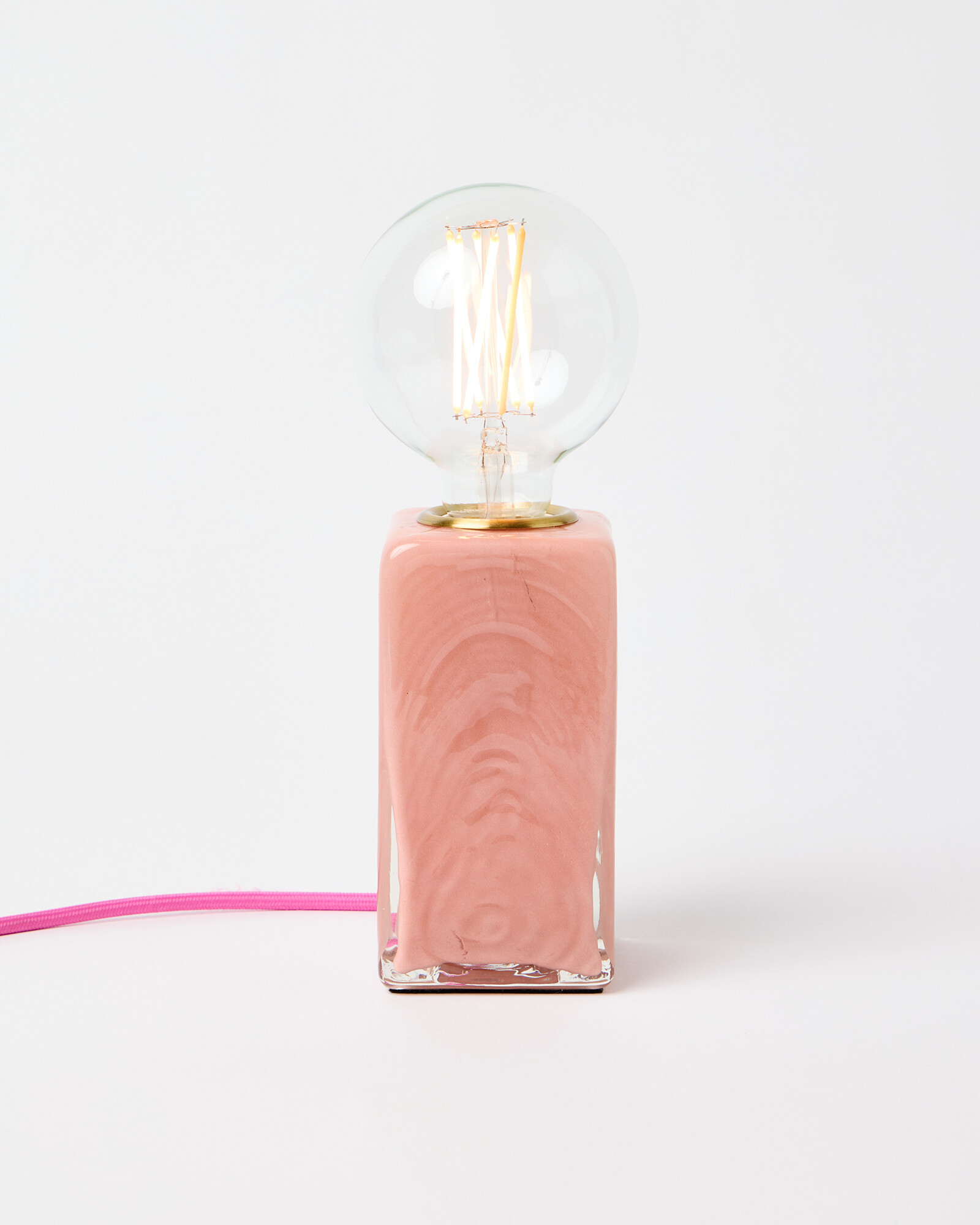 Alina Pink Glass Desk & Table Lamp Base | Oliver Bonas | Oliver Bonas (Global)