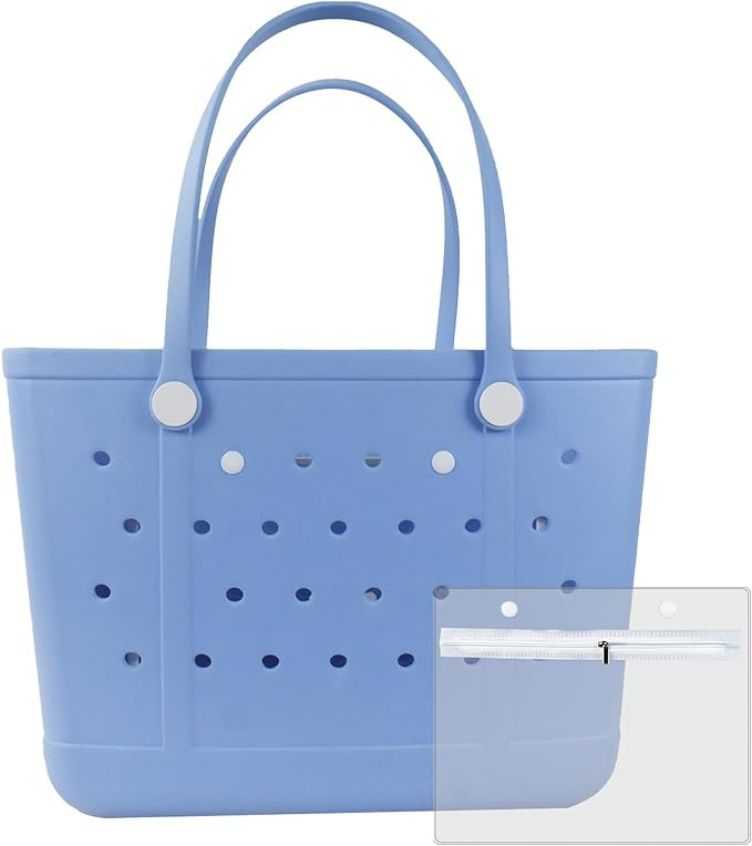 Beach Bag, Waterproof Beach Tote, Rubber XL Tote Bag, Washable and Durable Open Handbag for Boat ... | Amazon (US)