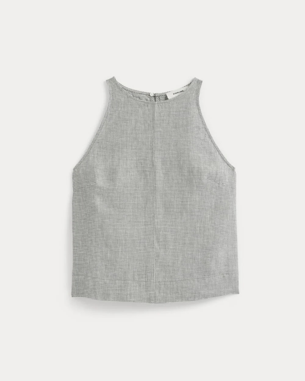The Linen High-Neck Tank | Agave Green | Everlane