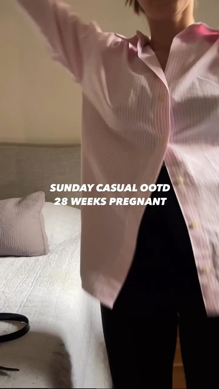 Maternity style, maternity outfit, Bumpsuit, pregnancy leggings, button up shirt, lip balm with a hint of color

#LTKbump #LTKstyletip #LTKFind