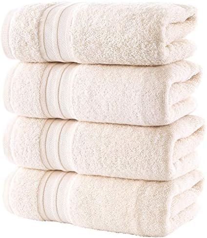 Hammam Linen Sea Salt Cream Hand Towels 4-Pack - 16 x 30 Turkish Cotton Premium Quality Soft and ... | Amazon (US)