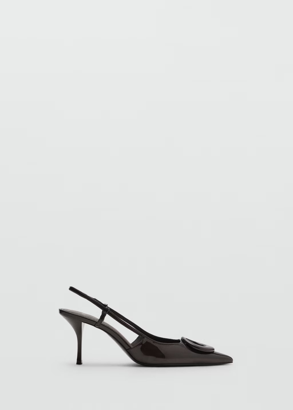 Patent leather high-heeled shoes with ring detail | Mango (US/MX/AU)