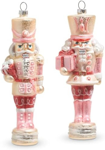 RAZ Imports 2023 Jingle & Cocoa 8" Glittered Nutcracker Ornament, Asst of 2 | Amazon (US)