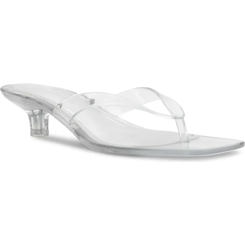Steve Madden Tracie Kitten Heel Flip Flop in Clear at Nordstrom, Size 10 | Nordstrom