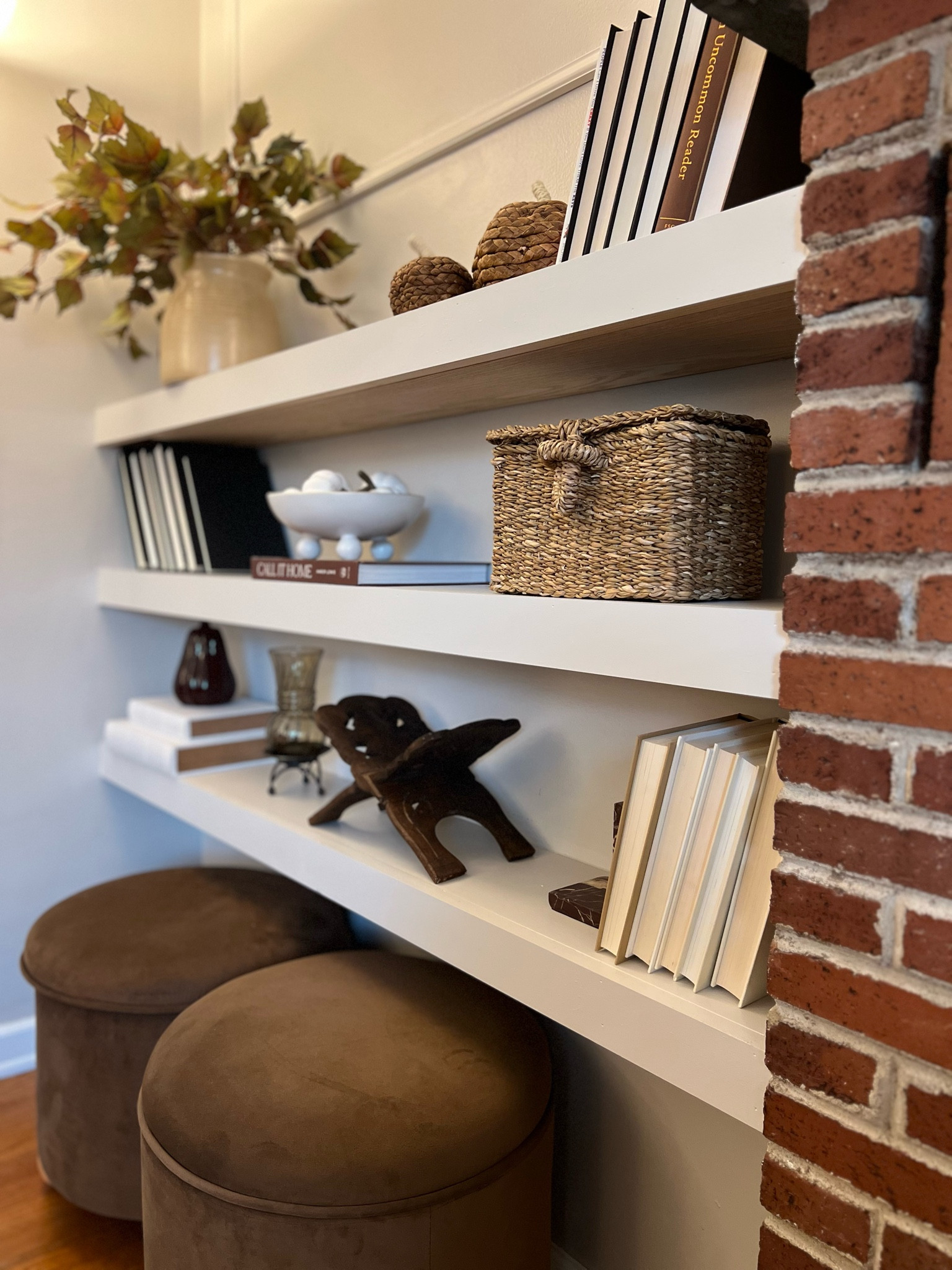 Last fall look of my built in shelves before decorating for Christmas! 

McGee & co/ Michaels/ shelf styling

#LTKFindsUnder50 #LTKHome