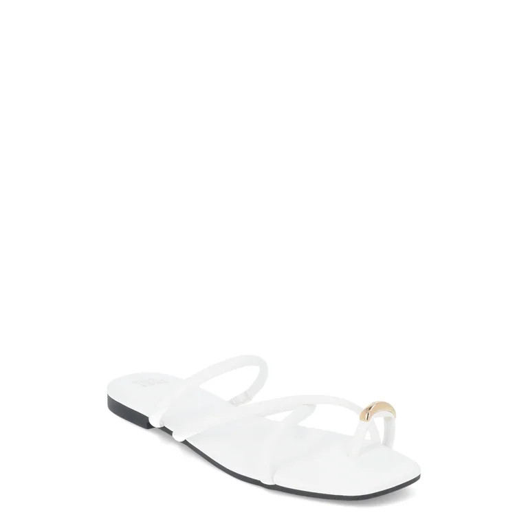 Time and Tru Women’s Strappy Toe Ring Sandals | Walmart (US)