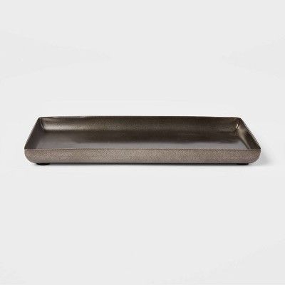 Aluminum Tray with Aged Metal Finish Gray - Threshold&#8482; | Target