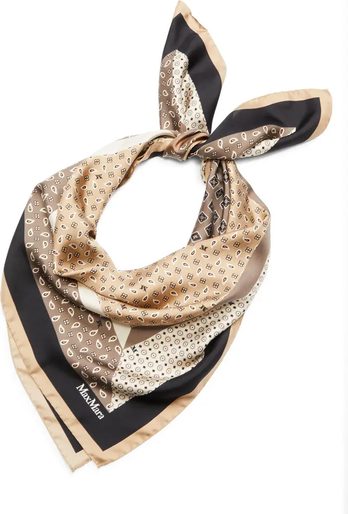 Paisley Monogram Silk Square Scarf | Nordstrom