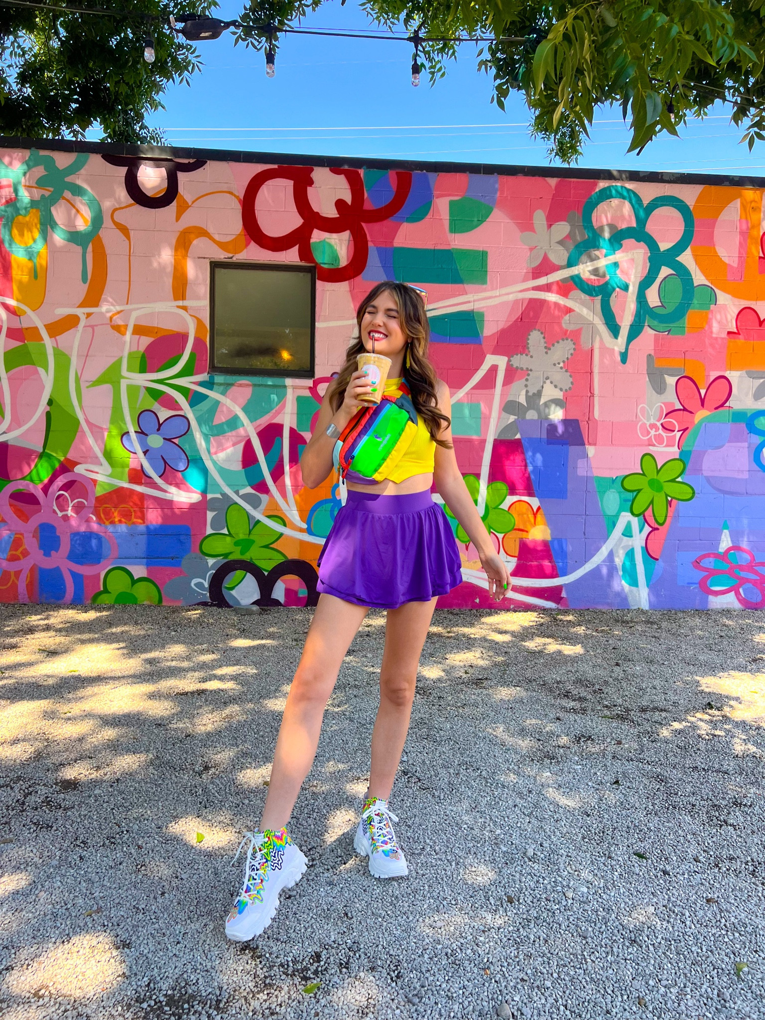 Out on the town!💛💜✨ I love dressing comfortable for coffee shops & this is a summer go-to! Tank tops & skorts always!!✨ I’m 5’7 wearing a small in the skort & usually wear a small!

#LTKFindsUnder50