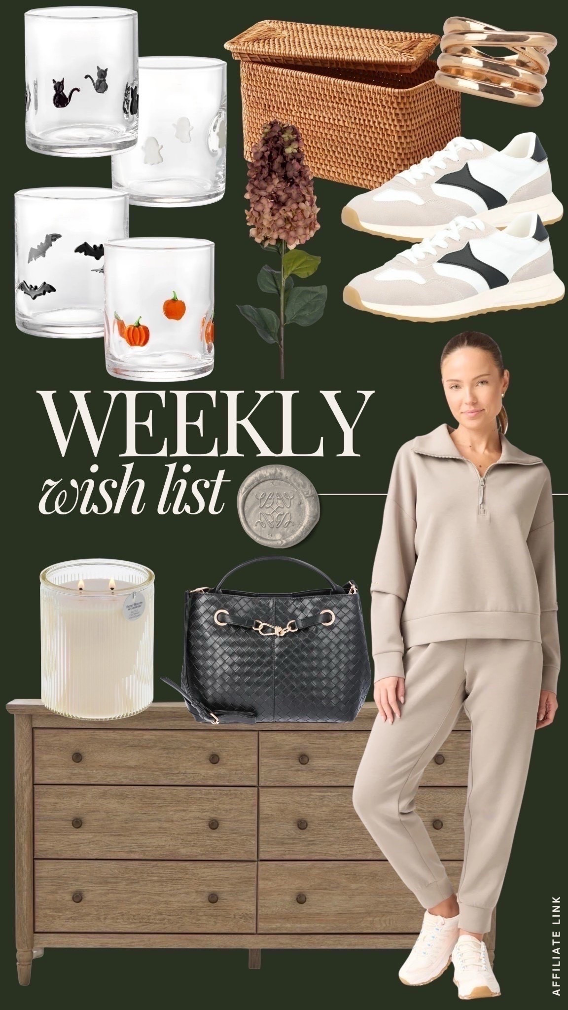 This week’s wish list is a mix of cozy fall staples + little seasonal details 🍂 From the comfiest lounge set and chic sneakers to festive glassware and home finds you’ll use all season long. Linking everything so you can shop the full edit 🖤

#WeeklyWishlist #FallFashionFinds #AmazonHomeFinds #CozyAndChic #ElevatedEveryday #NeutralWardrobe #FallHomeDecor #ChicAndAffordable #QuietLuxuryStyle #CapsuleWardrobe #ClassicStyle #MinimalistStyle #AmazonFashionFinds #HomeFavorites #FallOutfitIdeas
#LTKStyleTip 

#LTKHome #LTKFindsUnder50 #LTKSeasonal