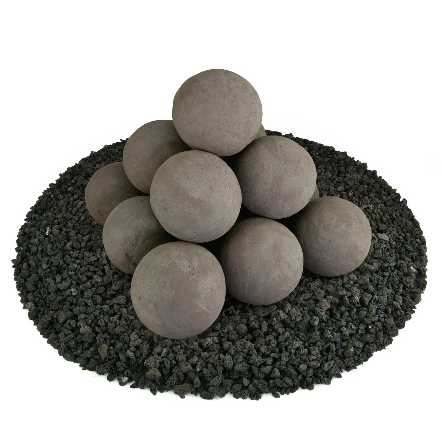 12'' x 19'' Ceramic Fire Pit Accessory (Set of 14) | Wayfair North America