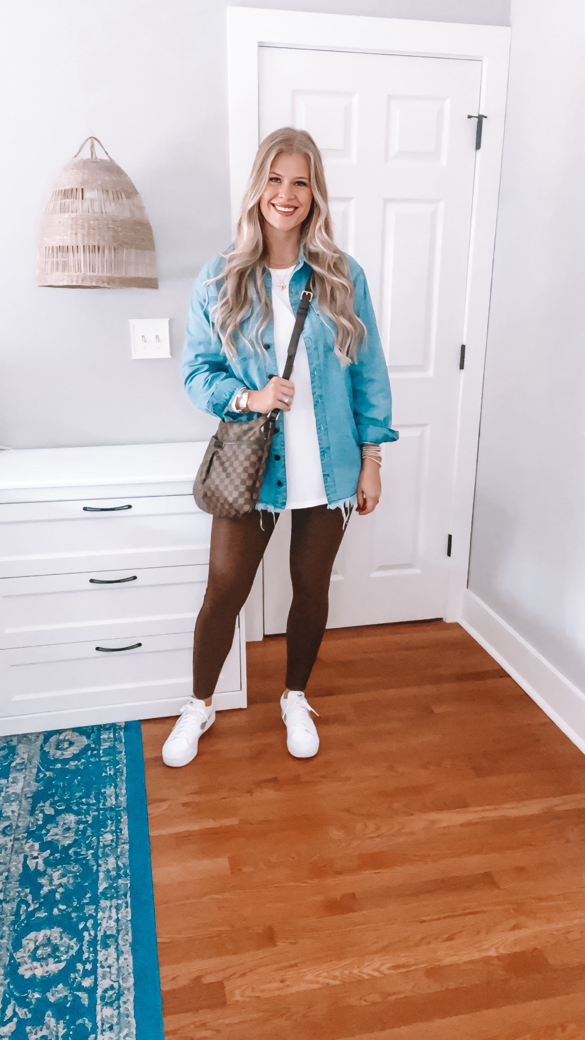 The perfect leggings outfit idea! Faux leather leggings with no front seam, a white legging friendly tee, and a versatile denim layering top!

Wearing size small in the denim top, medium in the white tee, and small in the leggings!

#amazondeals #amazonmusthave #momstyle #winterstyle #winterfashion 

#LTKFindsUnder50 #LTKTall #LTKBeauty