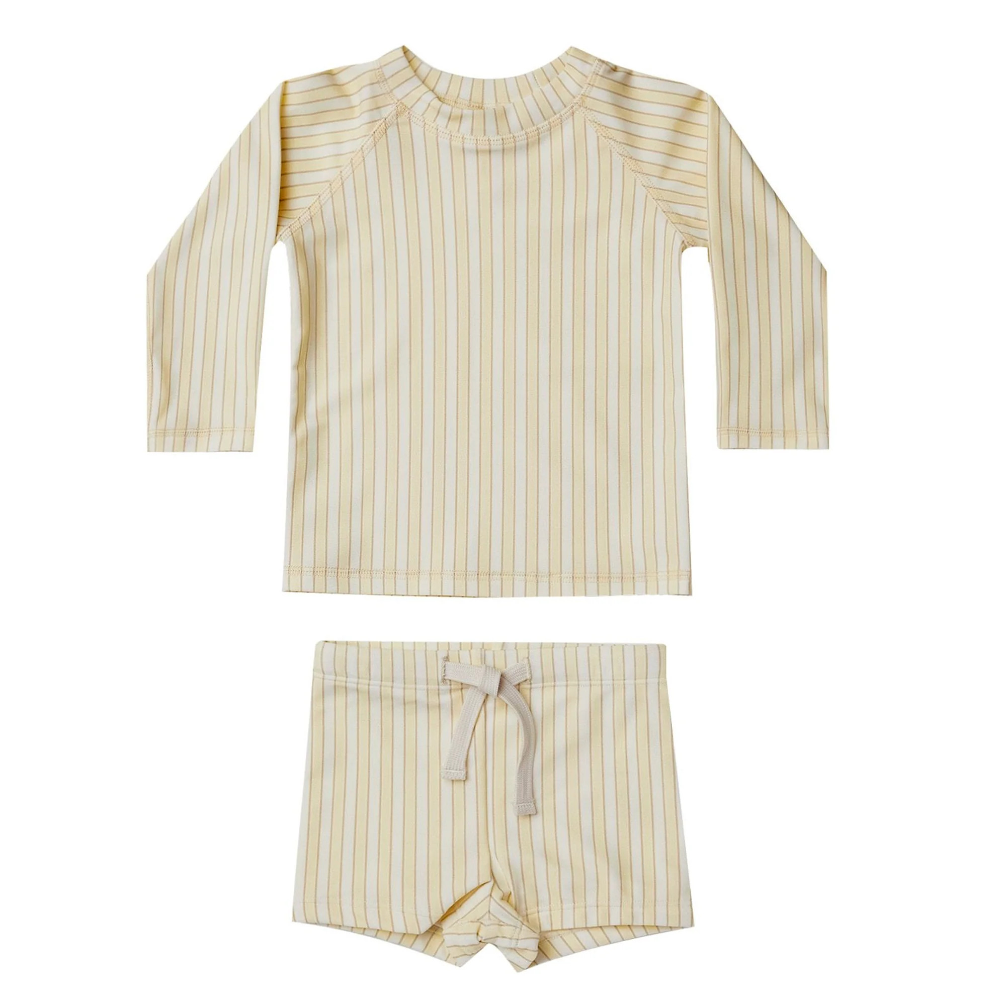 Boys Rashguard + Short Set, Vintage Stripe | SpearmintLOVE