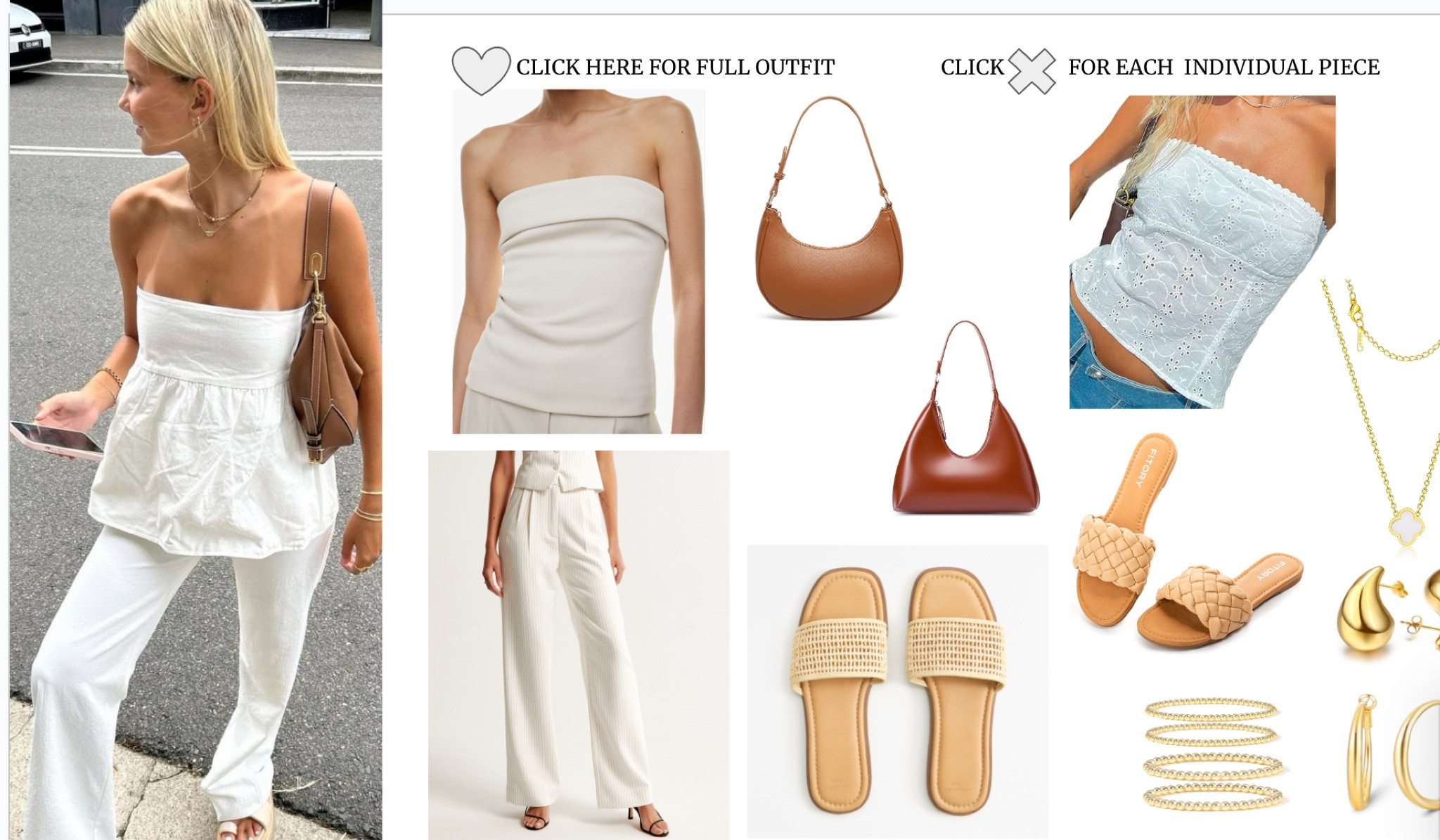 Super cute all white outfit for day/night out paired with tan and brown accessories! 

#LTKSeasonal #LTKstyletip #LTKfindsunder100