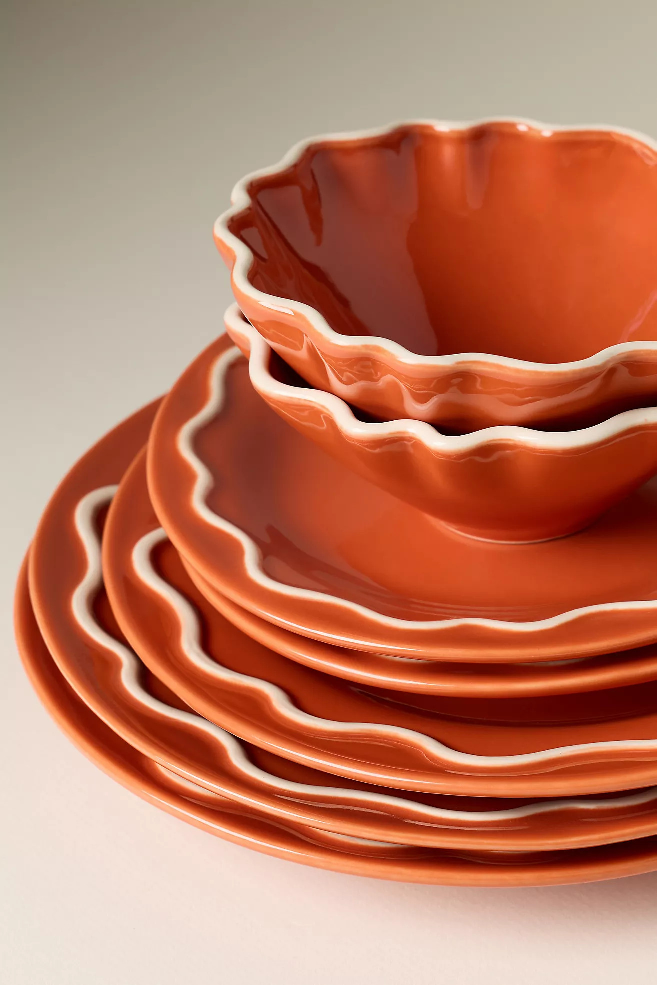 Lucie Portuguese Stoneware Dessert Plates, Set of 4 | Anthropologie (US)